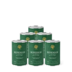 SUPERIOR LIVING Pâtée pour Chien Adultes - 400g | Canard et Poulet Frais, SANS Céréales