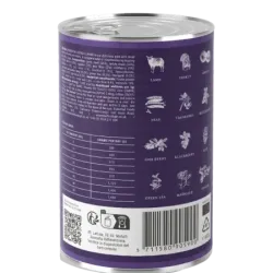 Pâtée pour chien adulte sans céréales – Agneau & Dinde 400g | Essential Foods