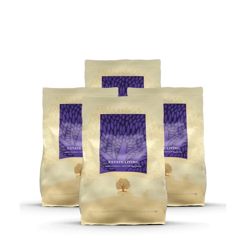 Croquettes Sans Céréales Chien Adulte Petit Gabarit – Lot 4 x 2,5KG ESTATE LIVING | ESSENTIAL FOODS