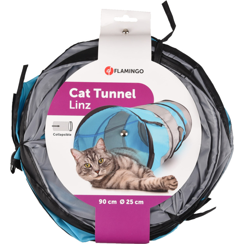TUNNEL POUR CHAT LINZ 1 TROU 90CM DIAM25CM