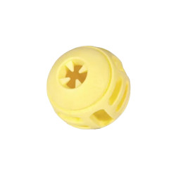 Jouet chien TPR balle jaune vanille 8cm