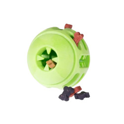 Jouet chien TPR balle verte pomme 8cm