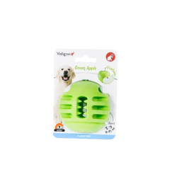 Jouet chien TPR balle verte pomme 8cm