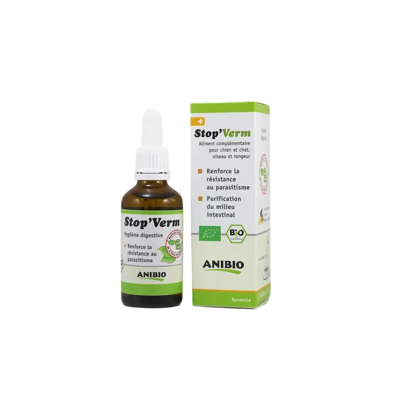 Complément alimentaire chien Hygiène intestinale naturelle STOP VERM Complément alimentaire chien Hygiène intestinale naturelle STOP VERM